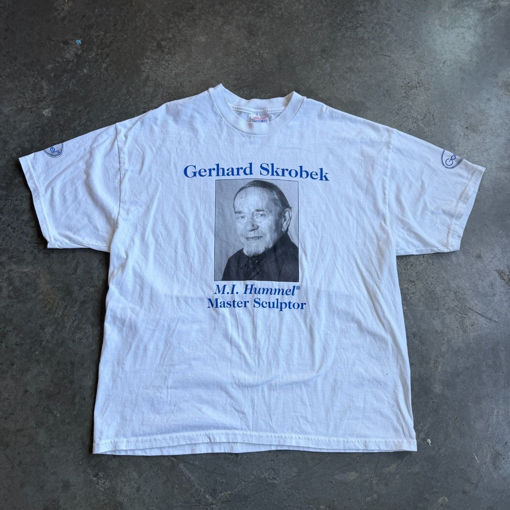 Vintage RARE Gerhard Skrobek MI Hummel Master Sculptor Farewell Tour Shirt Sz XL
